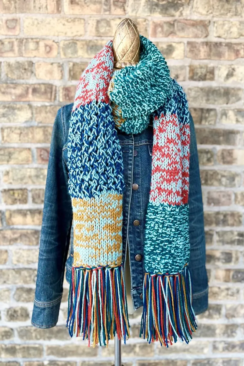 Knit Kit - Mix And Marl Scarf 1