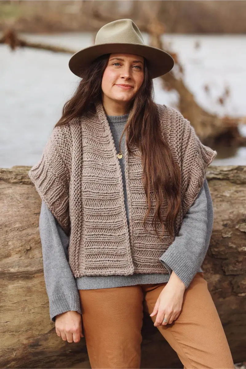 Knit Kit - Mont Blanc Cardigan Chunky 1