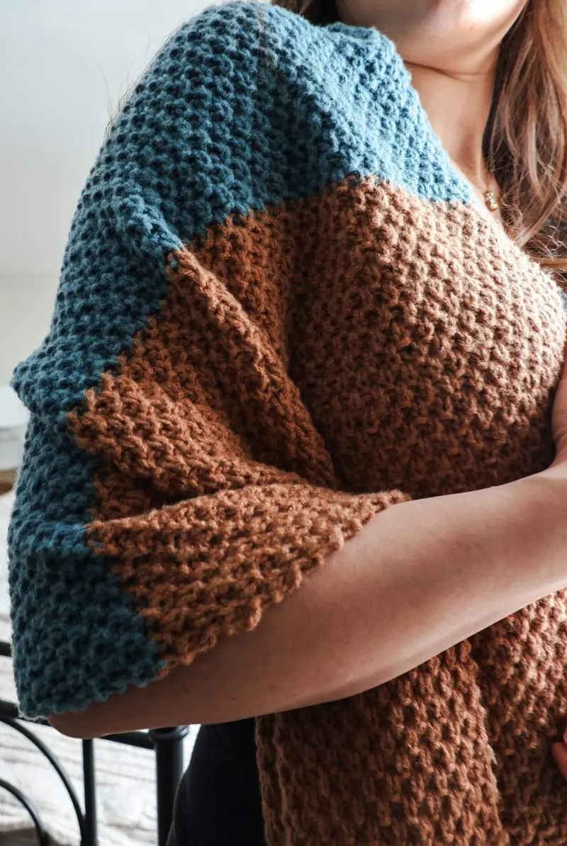Knit Kit - Morning Tide Blanket Scarf 2