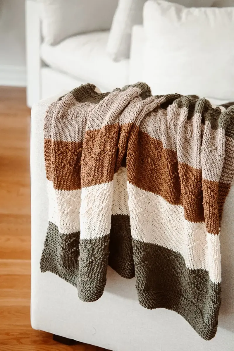 Knit Kit - Mountain Ridge Blanket 1