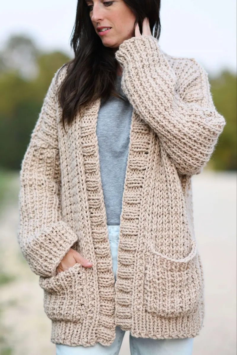 Knit Kit - My Big Comfy Ribbed Cardi 1
