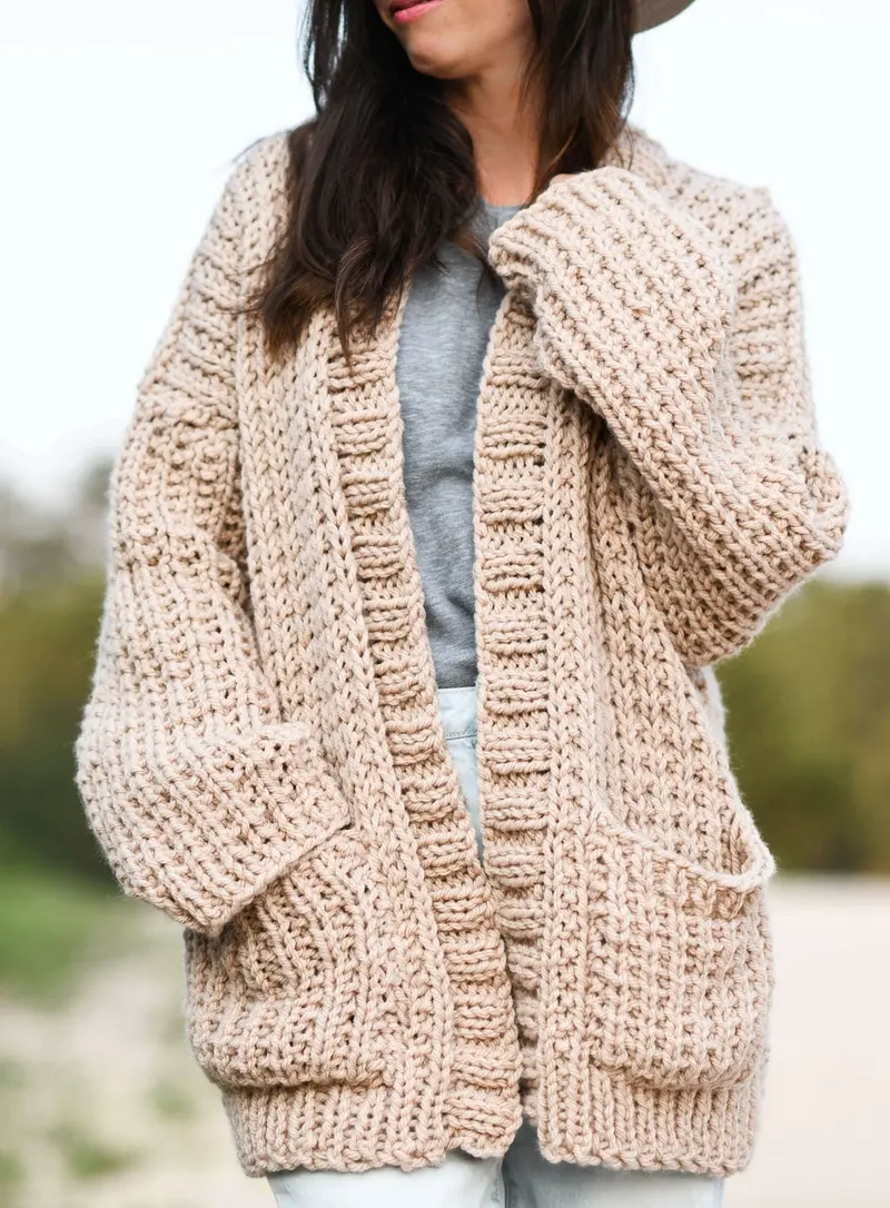 Knit Kit - My Big Comfy Ribbed Cardi 2