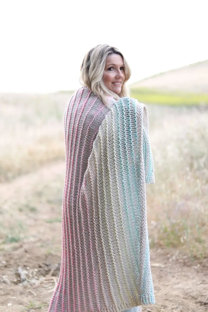Knit Kit - Rainbow Flow Throw 1