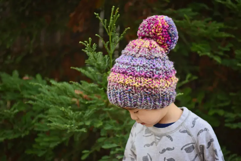 Knit Kit - Ribbed Slouch Beanie 1