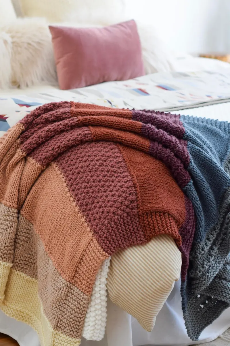Knit Kit - Rocky Mountain Sampler Throw 1