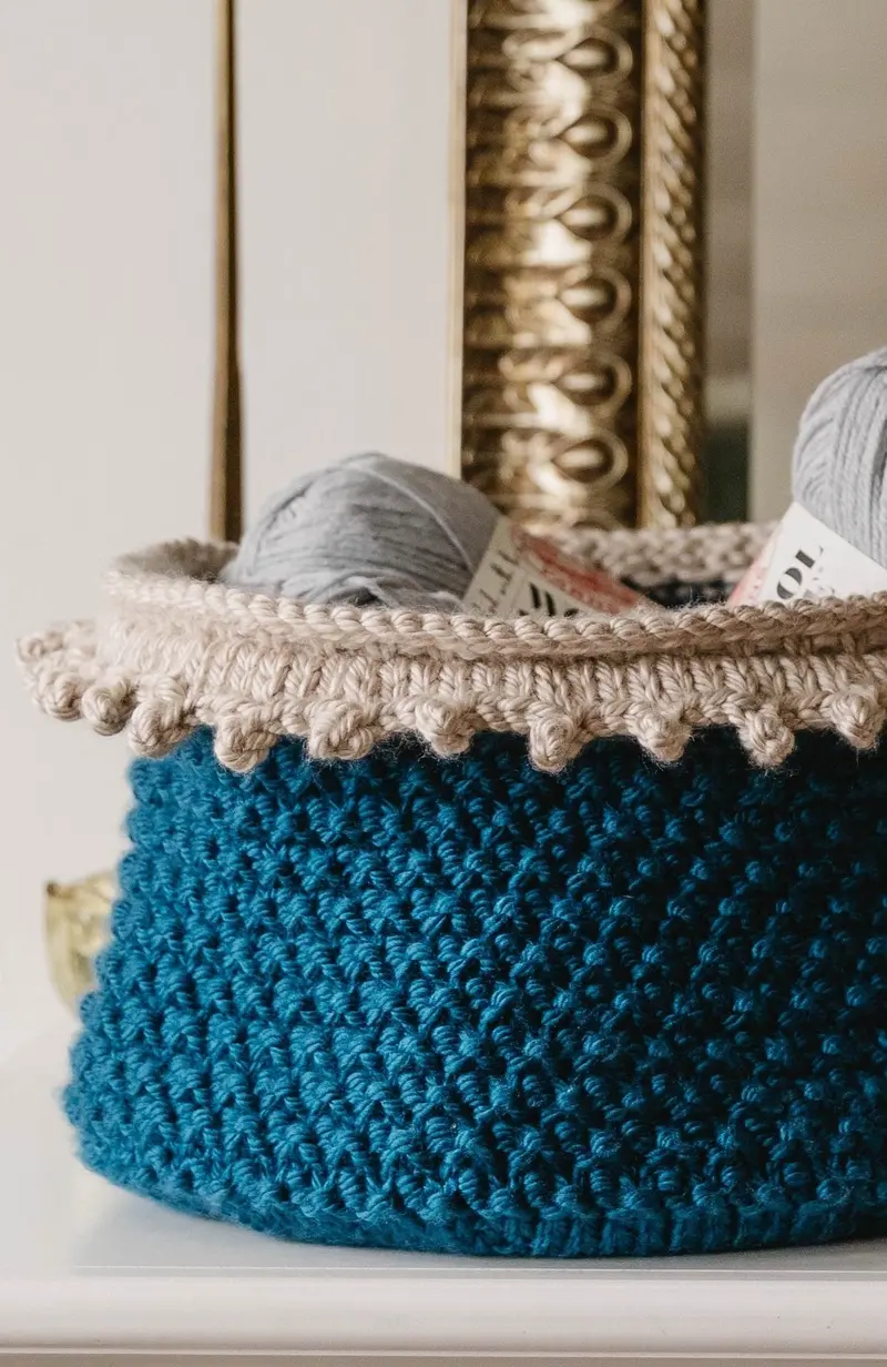 Knit Kit - Ruffle Basket 1