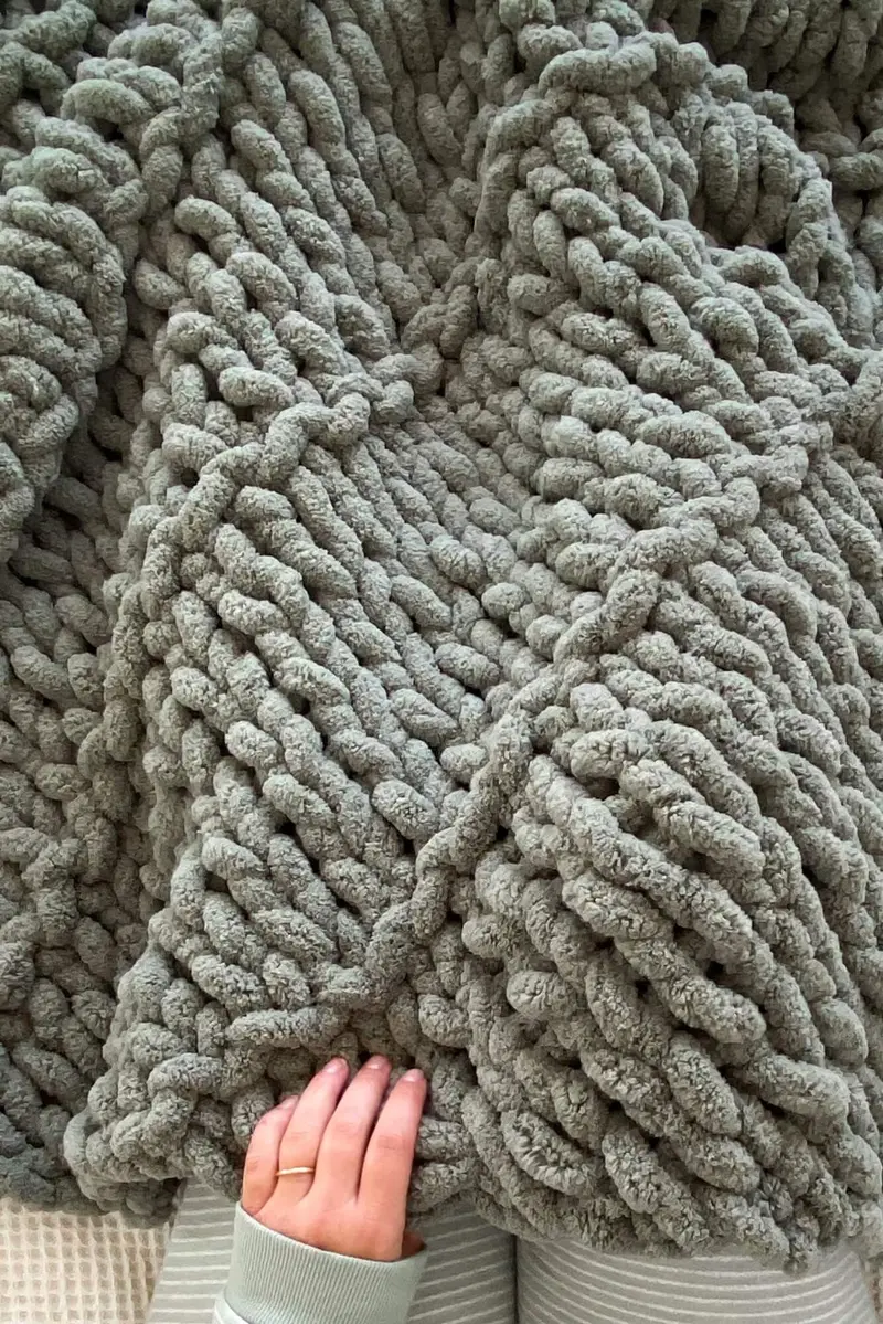 Knit Kit - Sage Throw 1