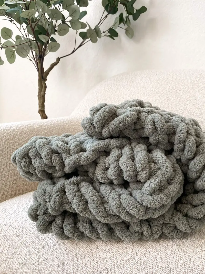 Knit Kit - Sage Throw 2