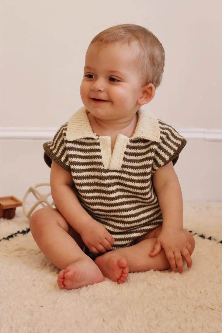 Knit Kit - Skipper Striped Romper 1