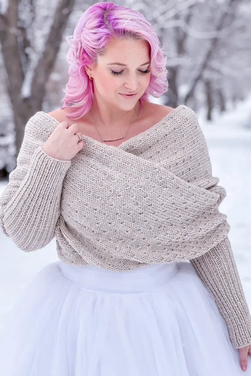 Knit Kit - Snowfall Sweater Scarf 1