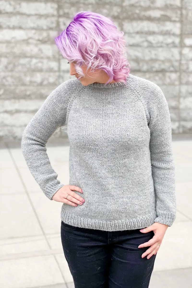 Knit Kit - Stockinette Beginner Raglan Lite 1