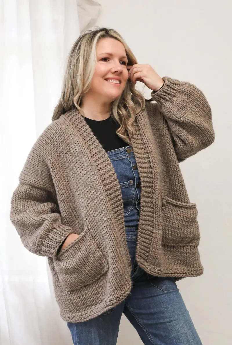 Knit Kit -Stone Cardigan 1