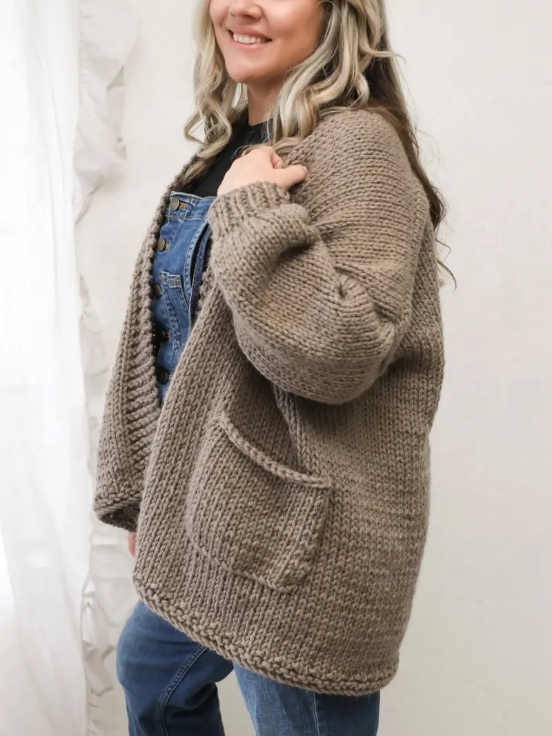 Knit Kit -Stone Cardigan 2
