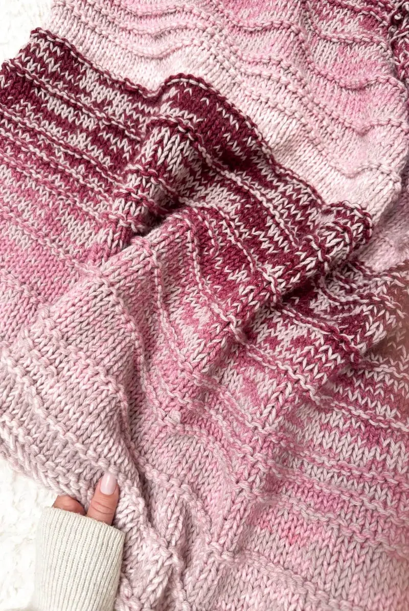 Knit Kit -Sugar Plum Throw 1