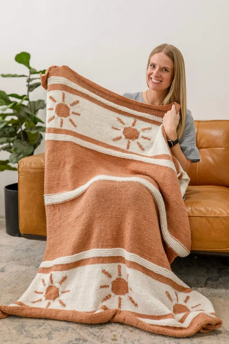 Knit Kit - Sunshine Throw 1