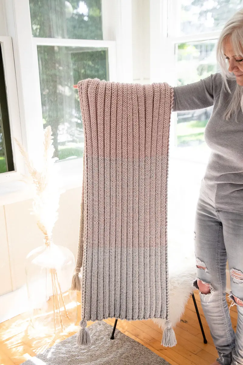 Knit Kit - The Ribbed Throw 2
