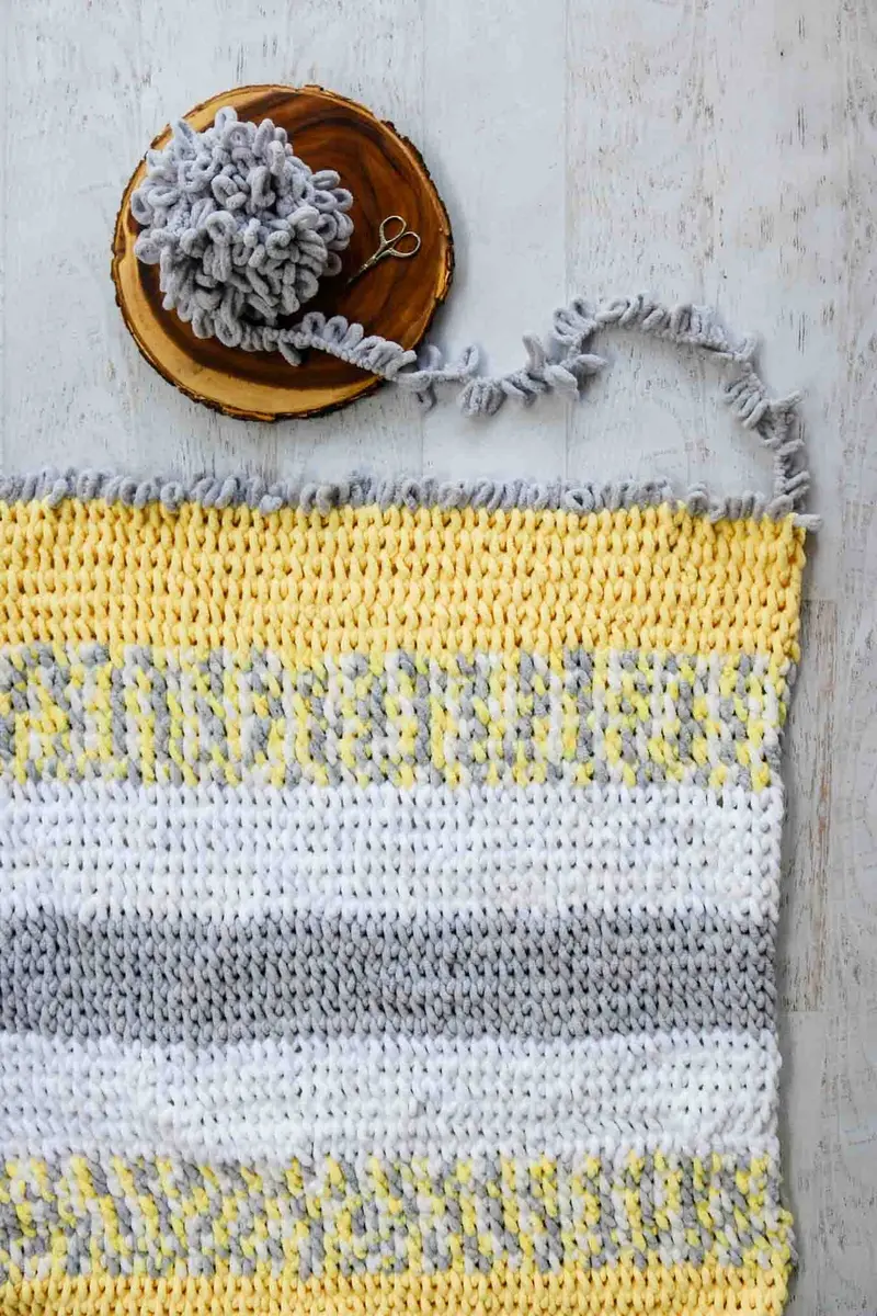 Knit Kit - Twisted Rope Blanket 1