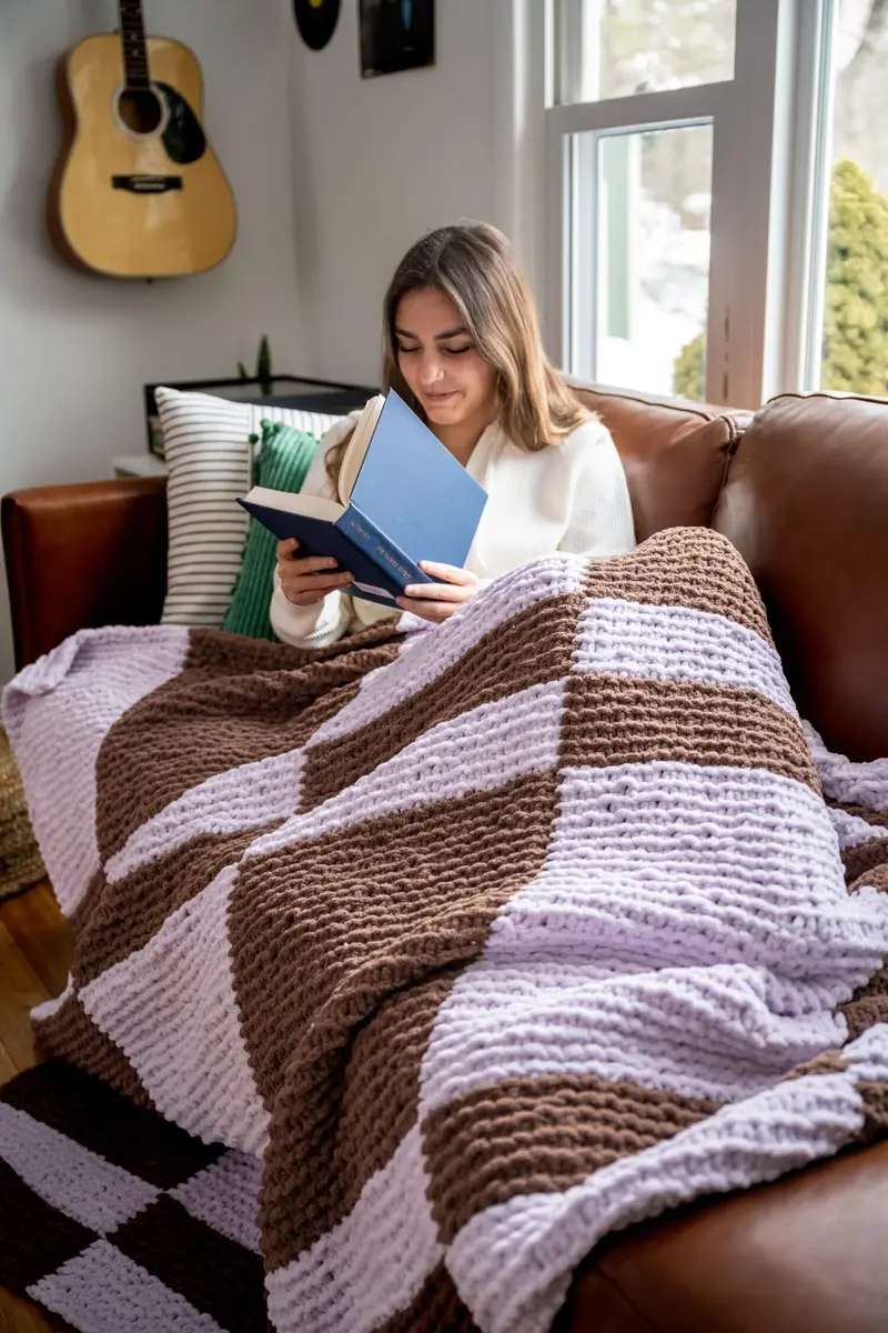 Knit Kit - Two-Color Blanket 1
