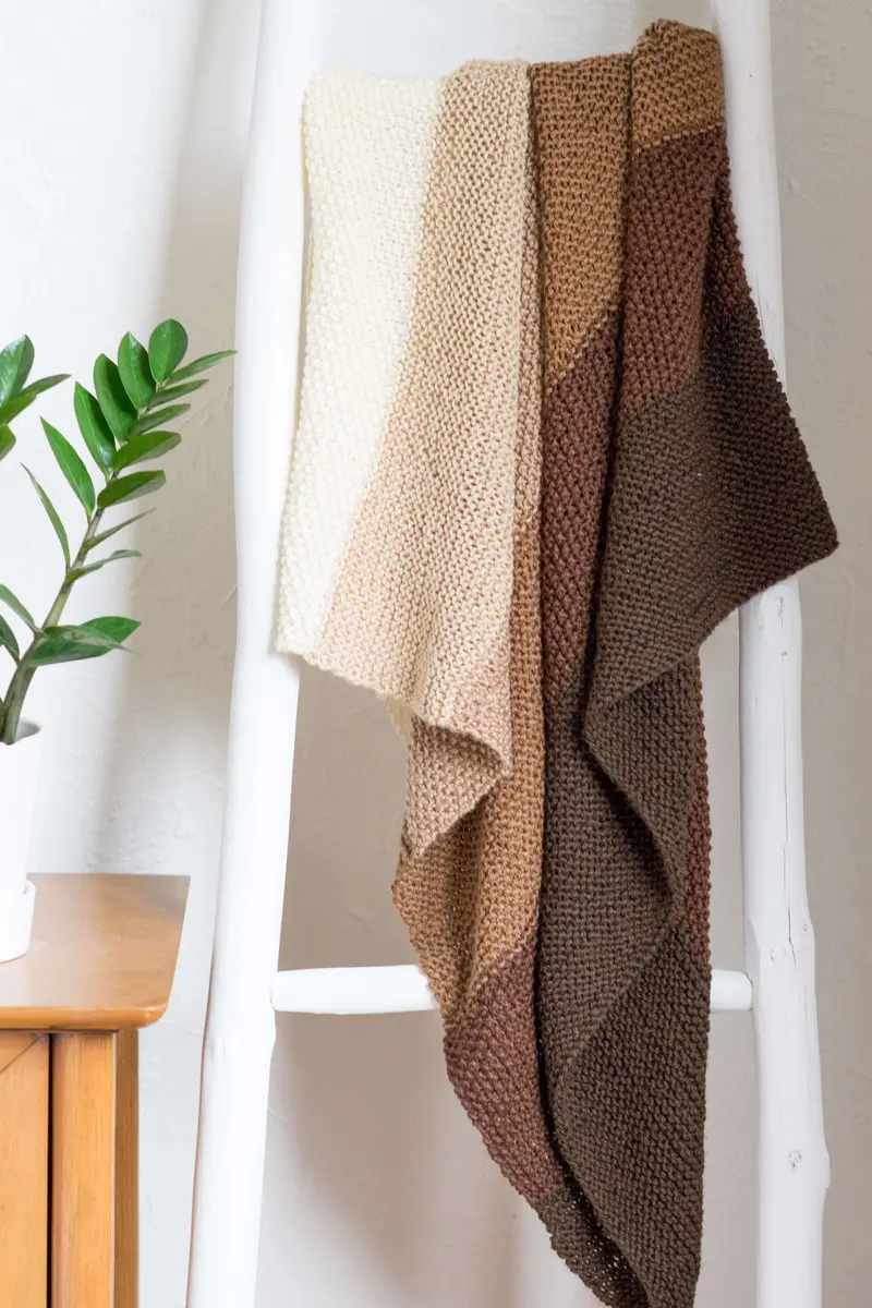 Knit Kit - Two Stitch Fade Blanket 1