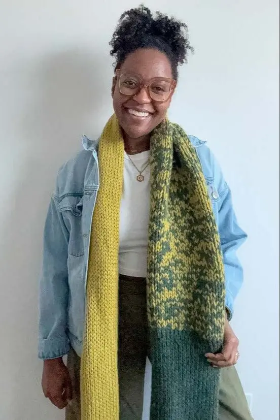 Knit Kit - Two-Tone Flow Scarf 1