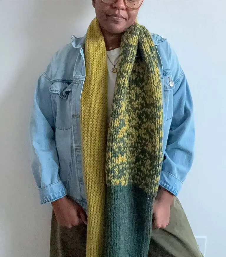 Knit Kit - Two-Tone Flow Scarf 2