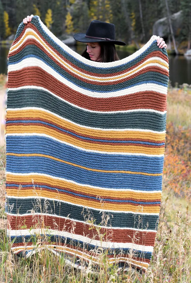 Knit Kit - Yellowstone Throw Blanket 2