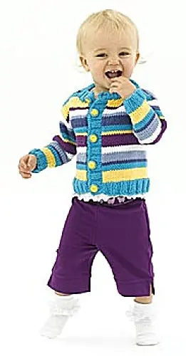 Knit Lucky Stripes Cardigan Pattern (Knit) 1