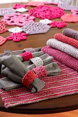 Knit Placemats And Crochet Napkin Rings (Knit-Crochet) 1
