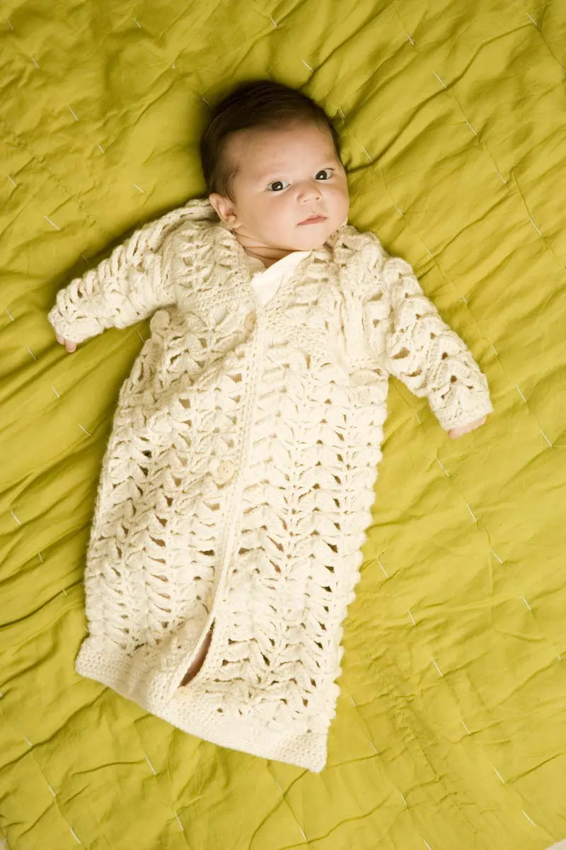Lacy Baby Bunting Pattern (Crochet) 1