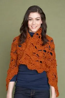 Lacy Openwork Wrap Pattern (Crochet) 1