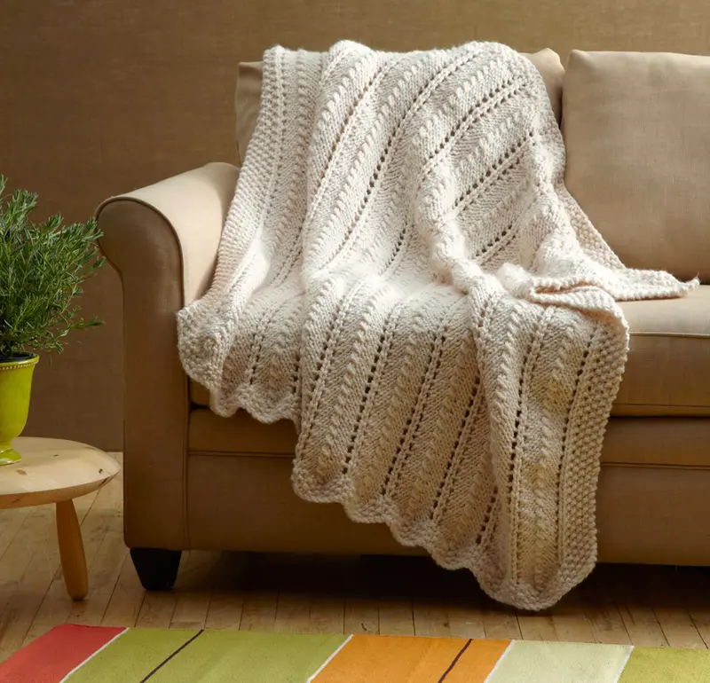 Lacy Throw Pattern (Knit) 1