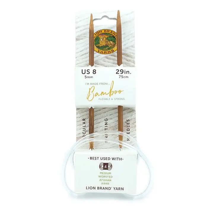 Lion Brand® Bamboo Circular Knitting Needles 29" (Size 8) 2