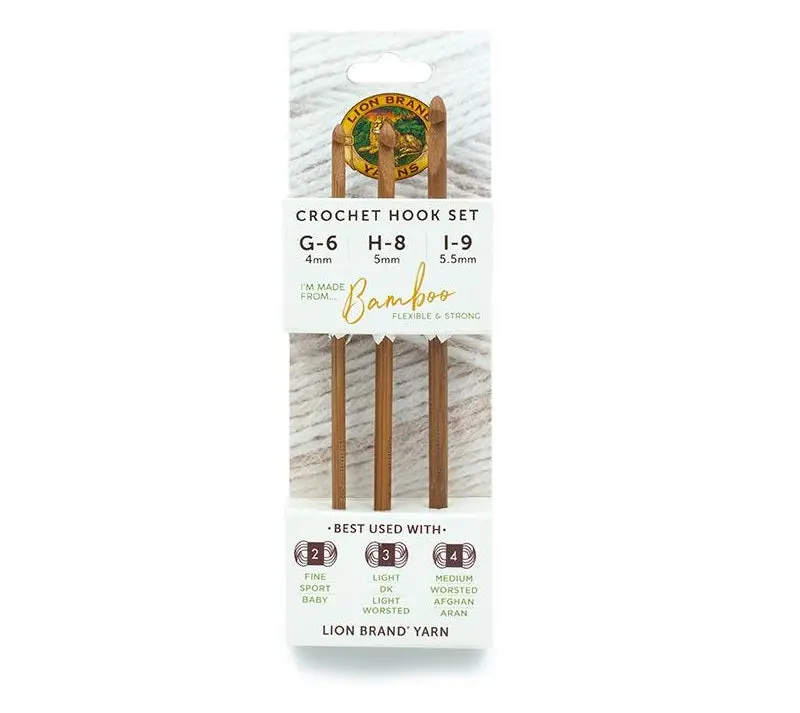 Lion Brand® Bamboo Crochet Hook Set (Sizes G-H-I) 1
