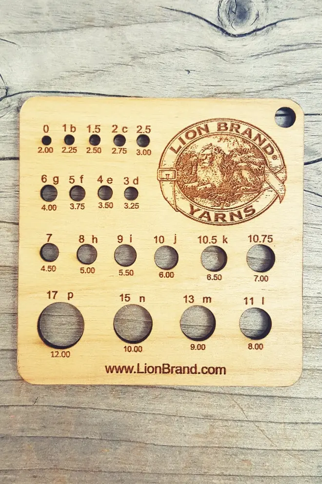 Lion Brand Needle Gauge Keychain 1