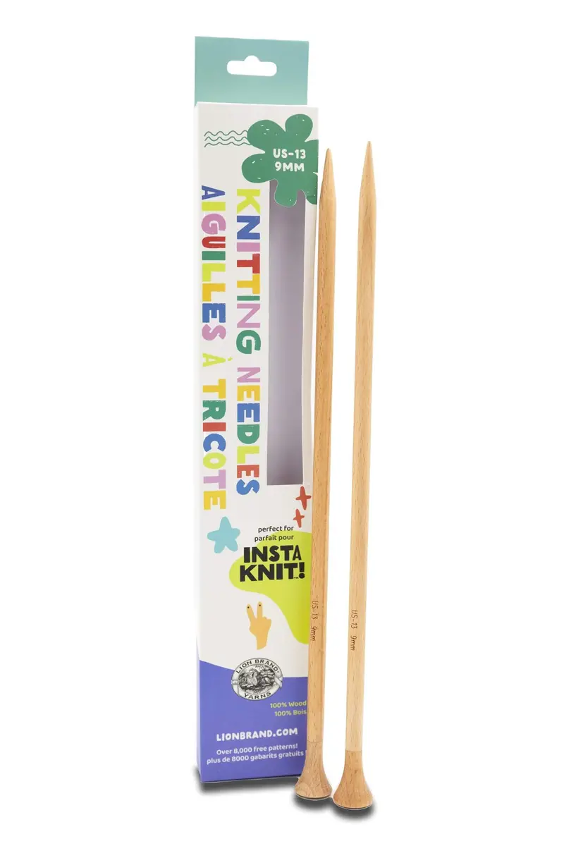 Lion Brand® Wooden Knitting Needles 12.75" Size 13 (9Mm) 1