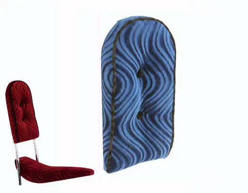 Lowrider Back Cushion Velour Blue. 1