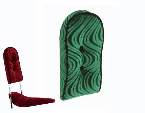 Lowrider Back Cushion Velour Green. 1