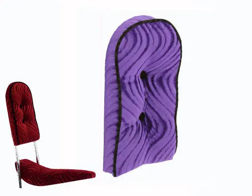 Lowrider Back Cushion Velour Purple. 1
