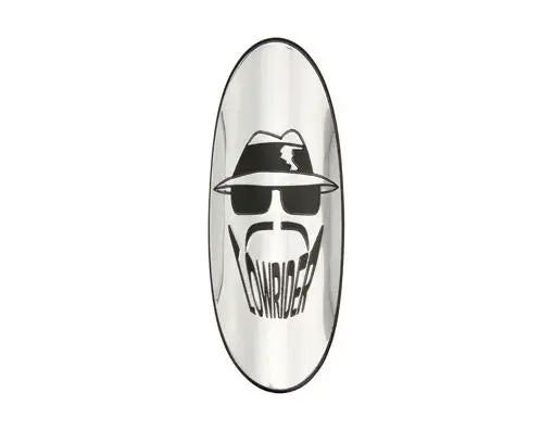 Lowrider Head Name Plate Chrome/Black. 1