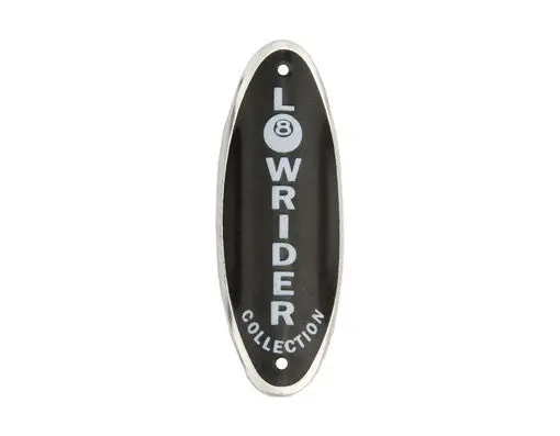 Lowrider Name Plate Black/White. 1