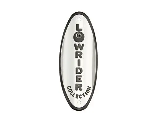 Lowrider Name Plate Chrome/Black. 1
