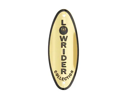 Lowrider Name Plate Gold/Black. 1