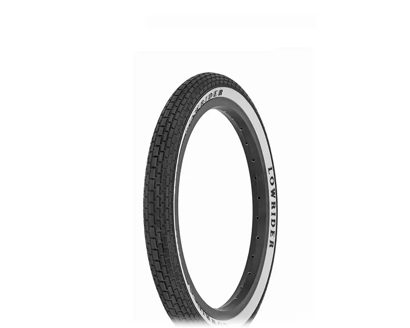 Lowrider Raised Letter Tire 16 X 1.75 Black/White Side Wall Hf-120A. 1