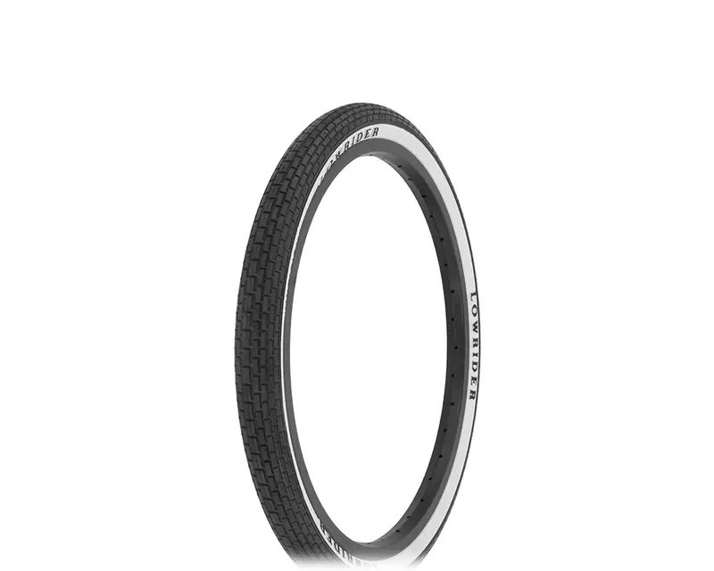 Lowrider Raised Letter Tire 20 X 1.75 Black/White Side Wall Hf-120A. 1