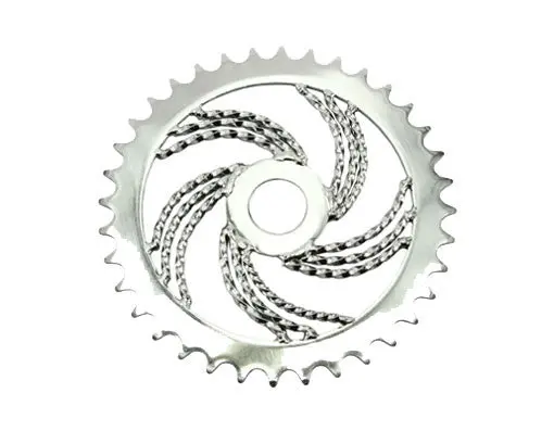 Lowrider Triple Twisted Chainring 36T 1/2 X 1/8 Chrome. 1