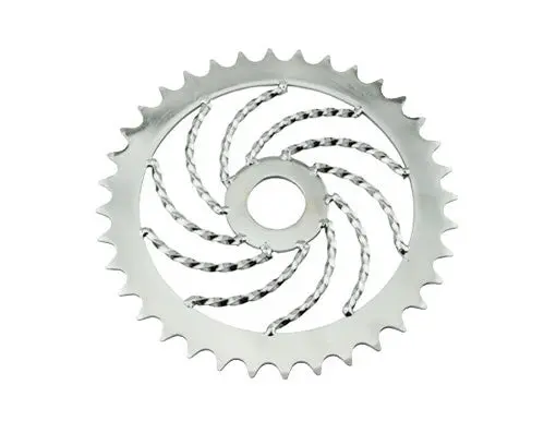 Lowrider Twisted Sprocket 36T 1/2 X 1/8 Gold. 1