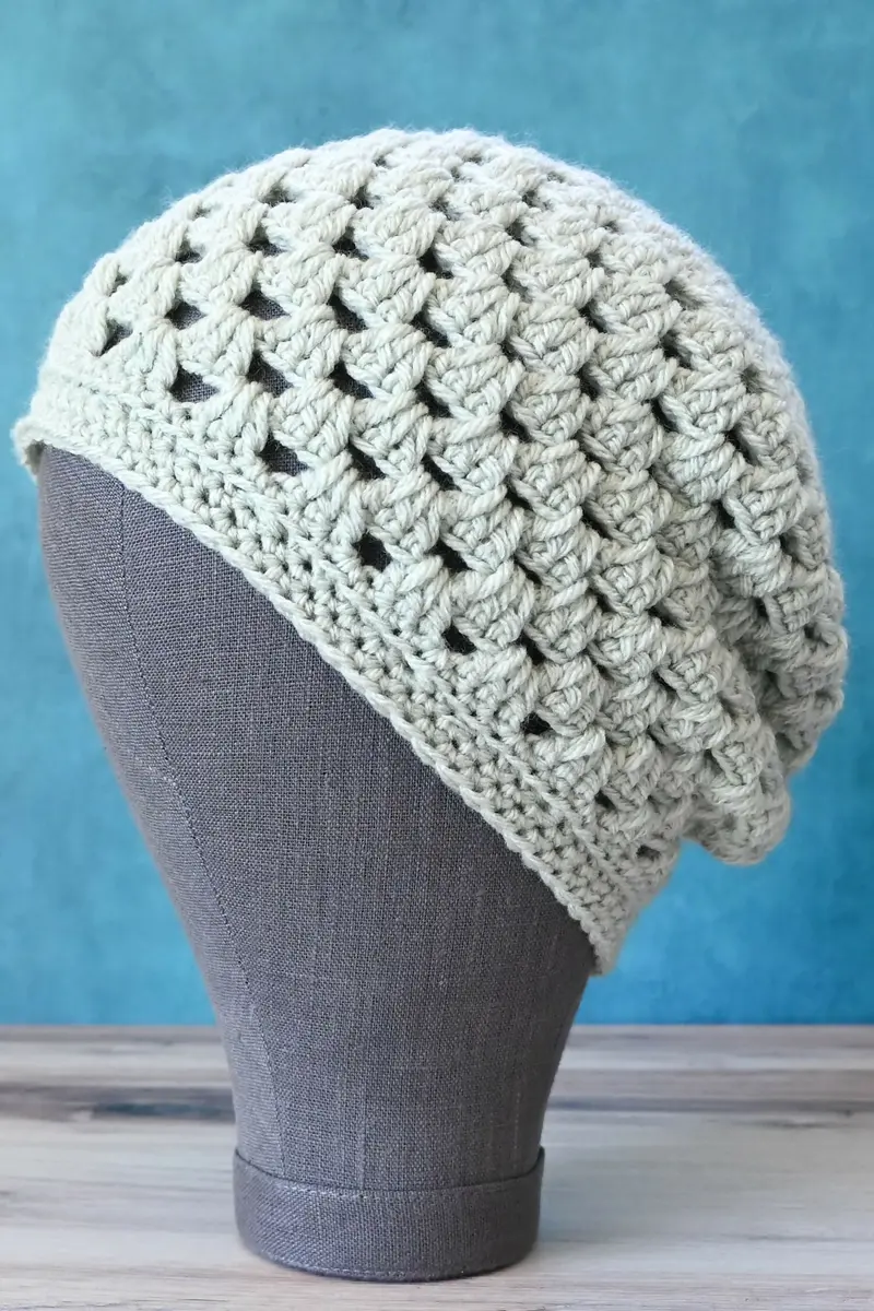 Luisa Top-Down Granny Stitch Hat (Crochet) 2