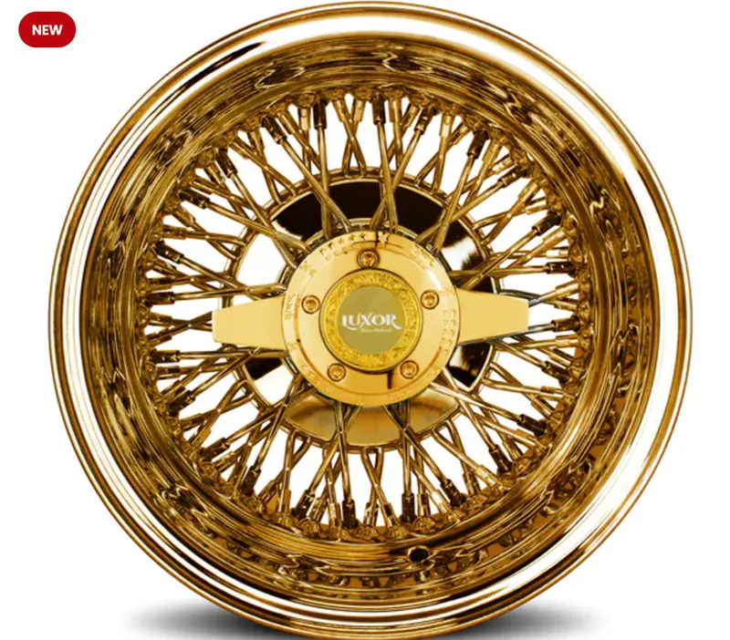 Luxor Wire Wheels All Gold Cross Lace 13X7 72" Reverse 1