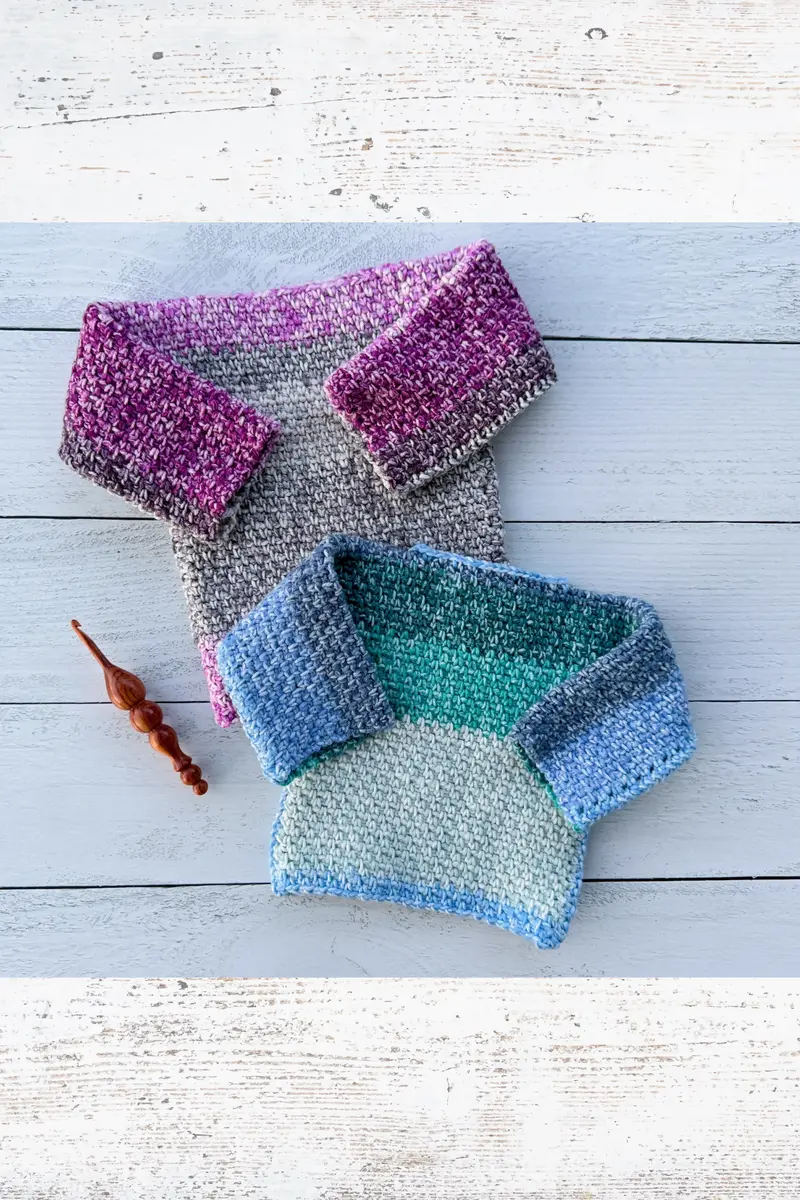 Mandala Ombre Baby Sweater (Crochet) 1