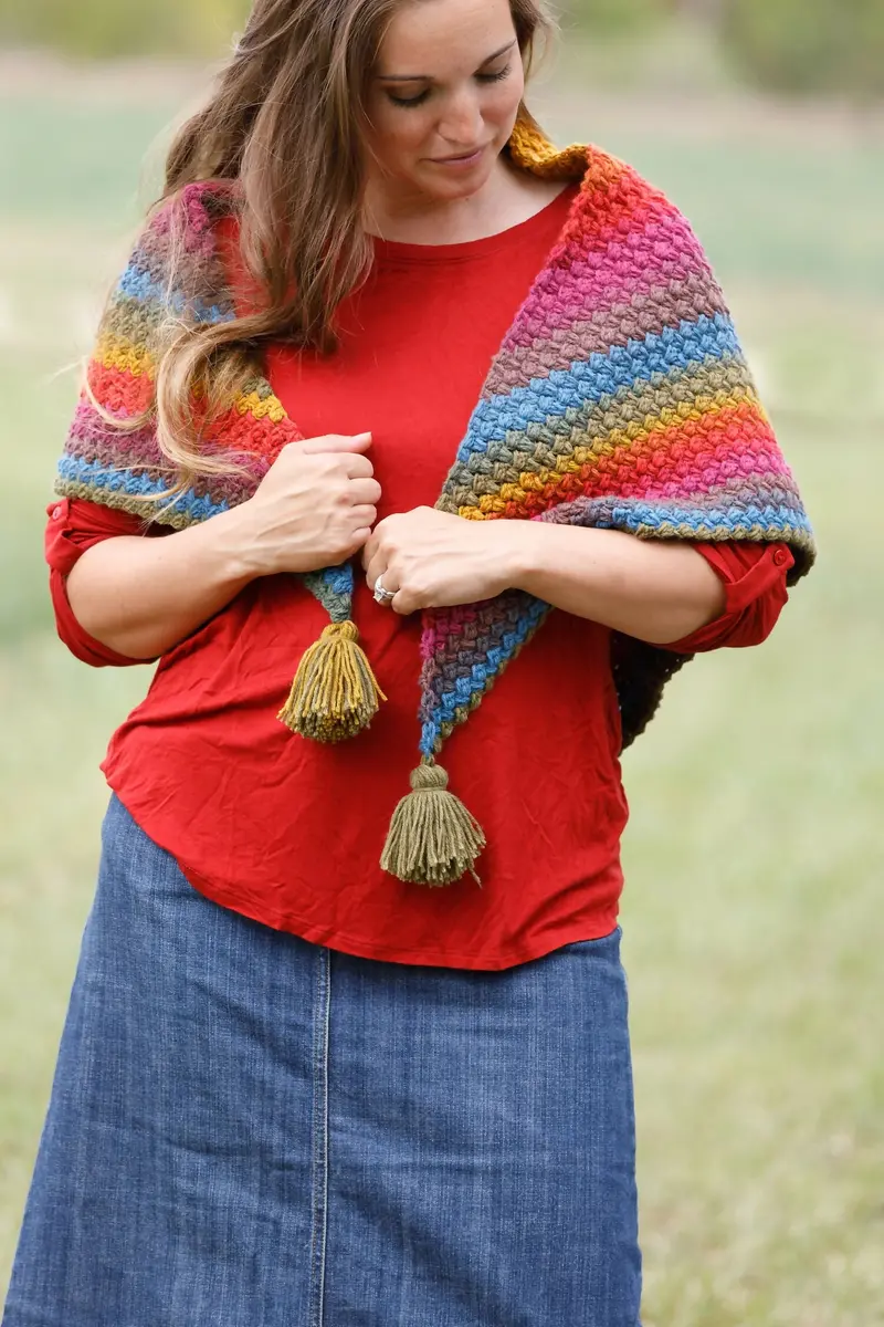 Mandala Pretty Puffs Scarf (Crochet) 2